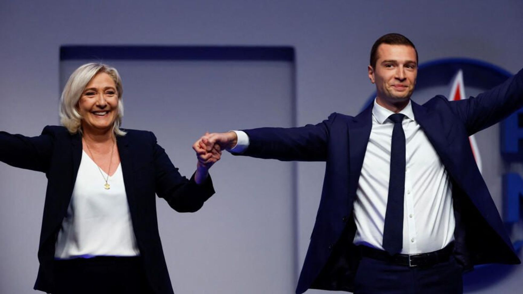 Marine Le Pen and Jordan Bardella